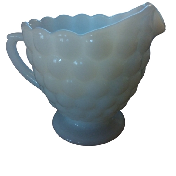 Vintage Anchor Hocking Bubble Milk Cream & Sugar Glass Set - Picture 3 of 6